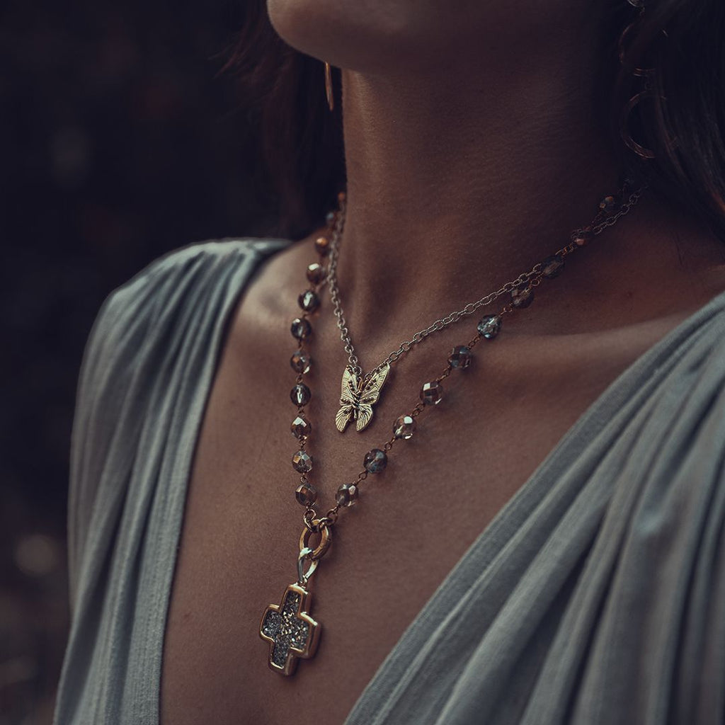 Unbound Butterfly Necklace 16" Waxing Poetic