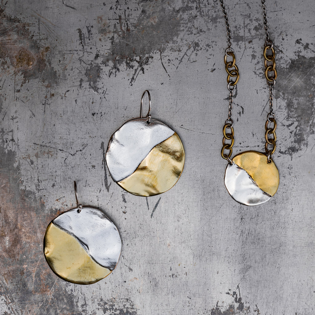 Slant Disc Necklace Waxing Poetic