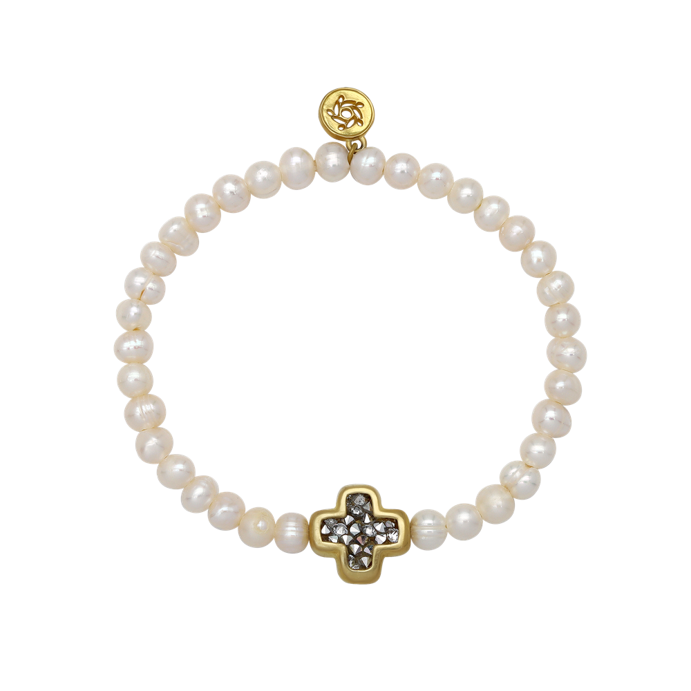 Waxing Poetic - Kristal Life in Balance Cross Stretch Bracelet - Small