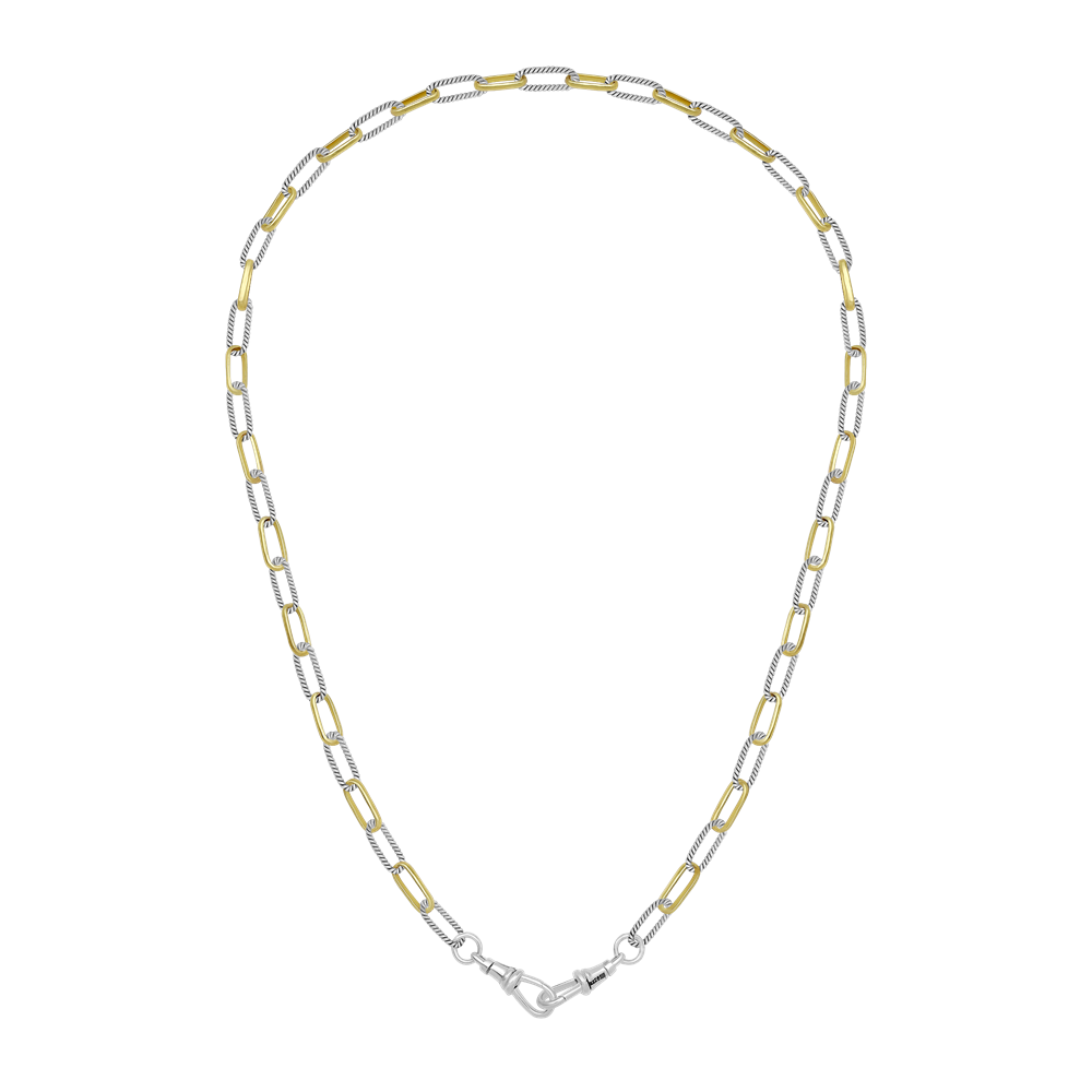 Waxing Poetic - Twisted Link with Brass Rings Chain - 18