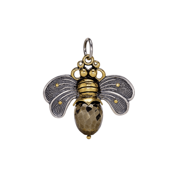 Honey Bee, Pyrite Bee Pendant Waxing Poetic