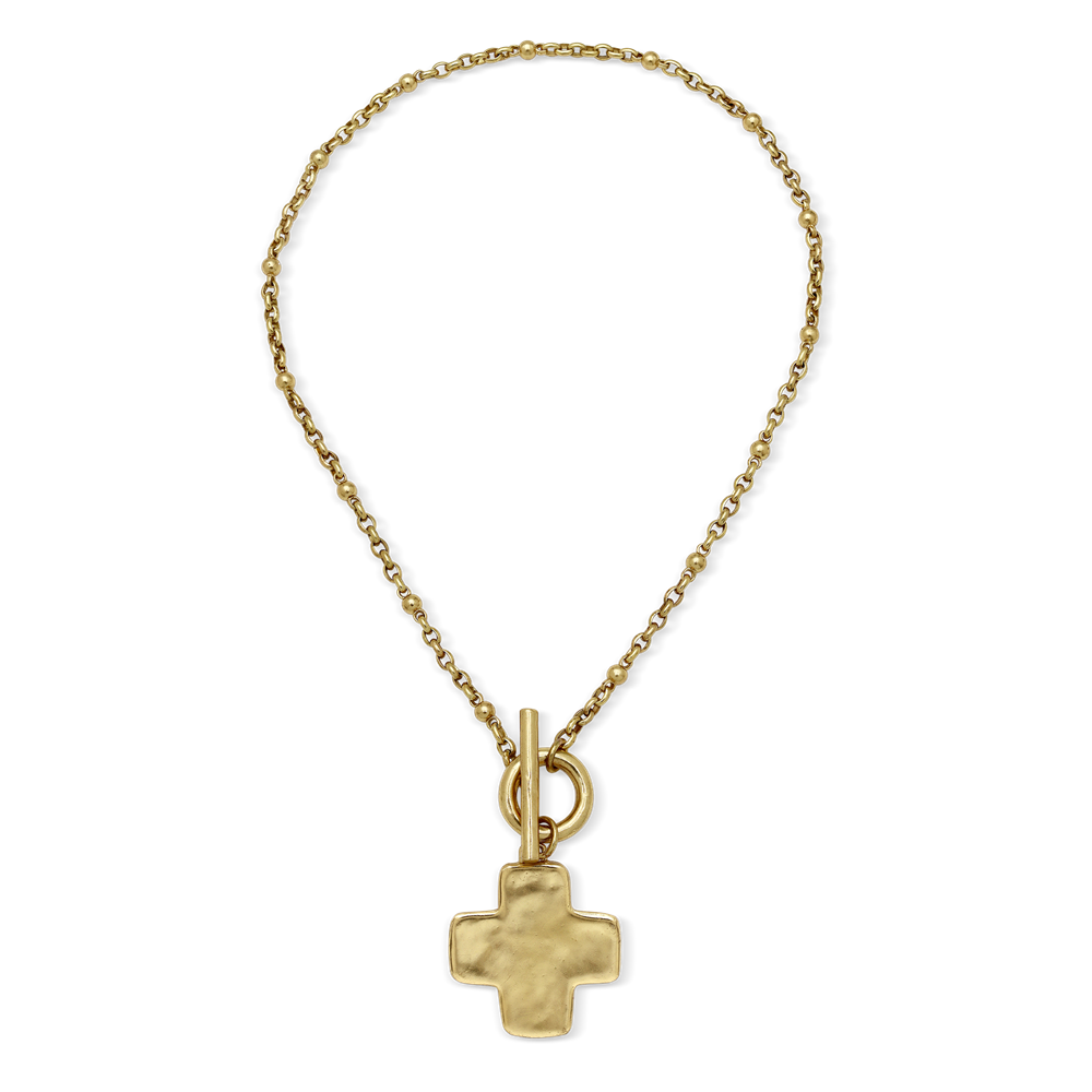 TALL CROSS TOGGLE NECKLACE main image 1