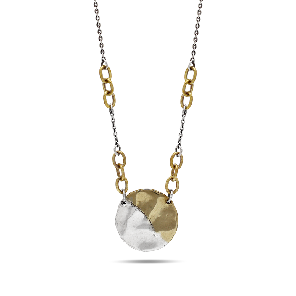 Slant Disc Necklace Waxing Poetic