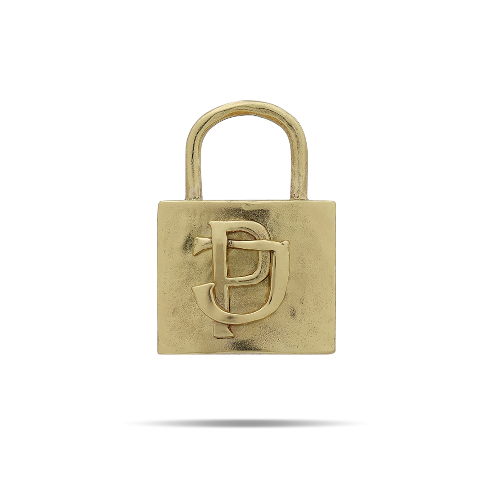 Intertwined Initials Lock Pendant Waxing Poetic