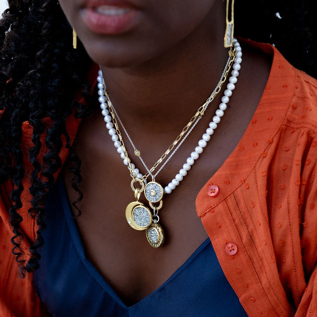 Rare Beauty Pearl Clip Necklace Waxing Poetic