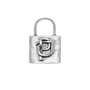 Intertwined Initials Lock Pendant - Sterling Silver-1