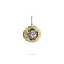 Gold Charm with embedded stones on a white background-1