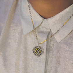 Personalized Sterling Silver Initial Pendant – Milgrain Edge, Satin Finish, Choice Of Letter - View #6