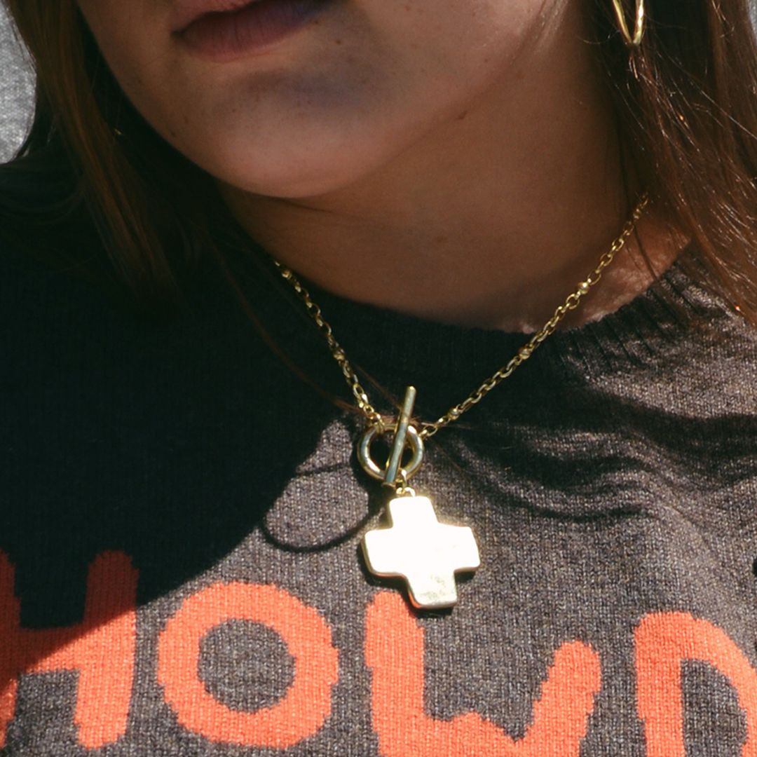 TALL CROSS TOGGLE NECKLACE