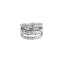 Set of three silver rings with embedded stones on a white background-1