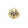 Gold pendant with a dragonfly design on a white background-1