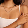 Life in Balance Cross Mini Ball Necklace-7