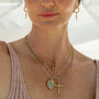 Lotus Cross Kristal Pendant-23