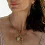 Lotus Cross Kristal Pendant-14