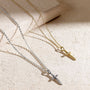 Peacemaker Cross Necklace - Sterling Silver - 16"-3