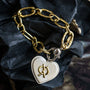 Heartbond Intertwined Initials Pendant - Mixed Metal Silver-2