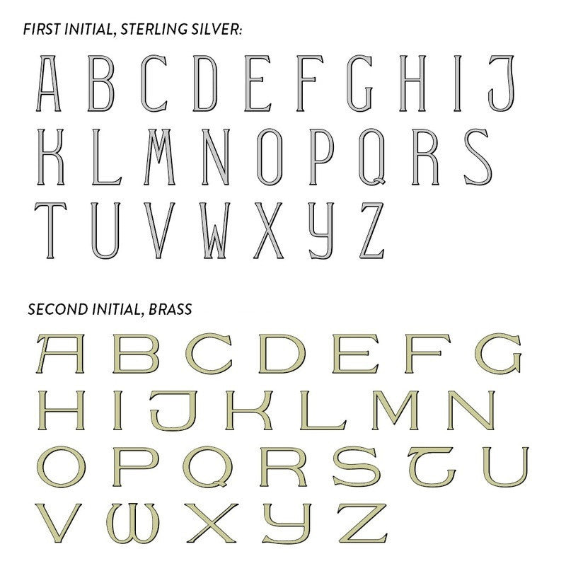 Intertwined Initials Monogram Charm | Waxing Poetic