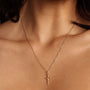 Peacemaker Cross Necklace - Gold Plate - 16"-8