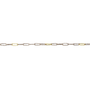 Golden Interval Paper Clip Chain - 18"-2