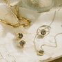 Kristal Dome Stud Earrings-2