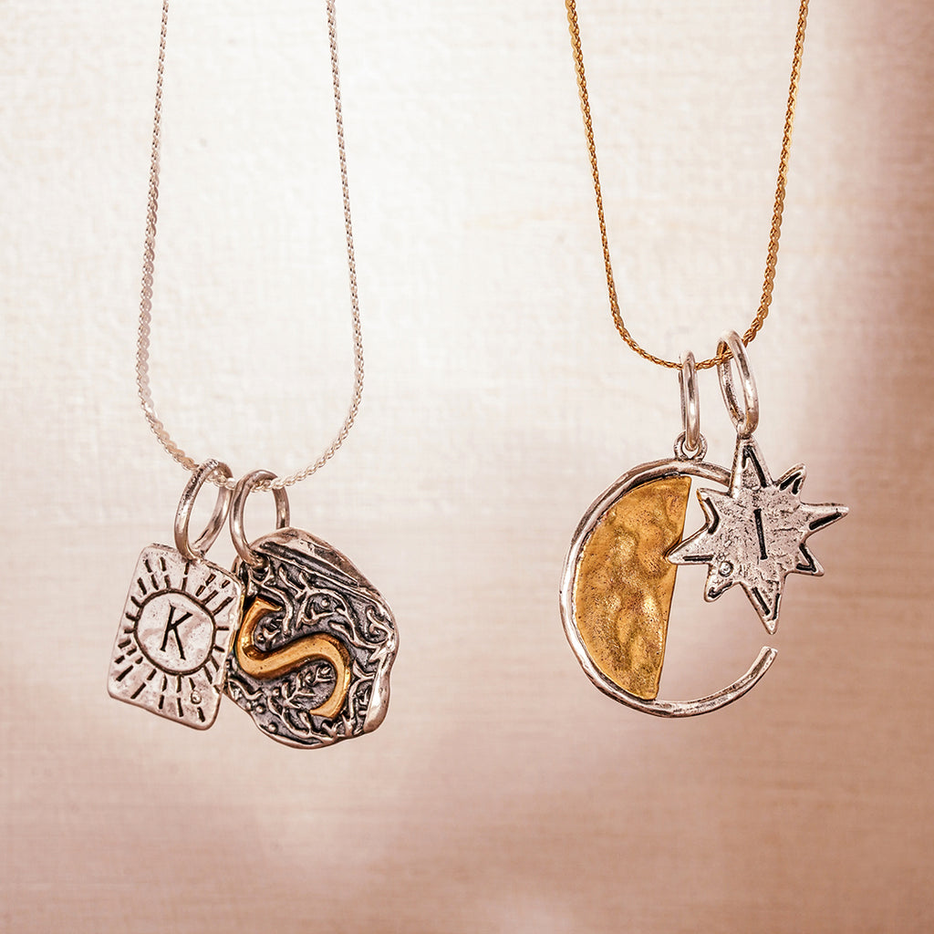 Nomad Insignia Initial Charms Letters AZ Waxing Poetic