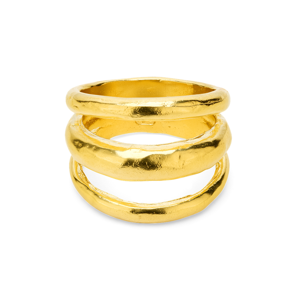Alliteration Ring - 14K Gold Plated-2