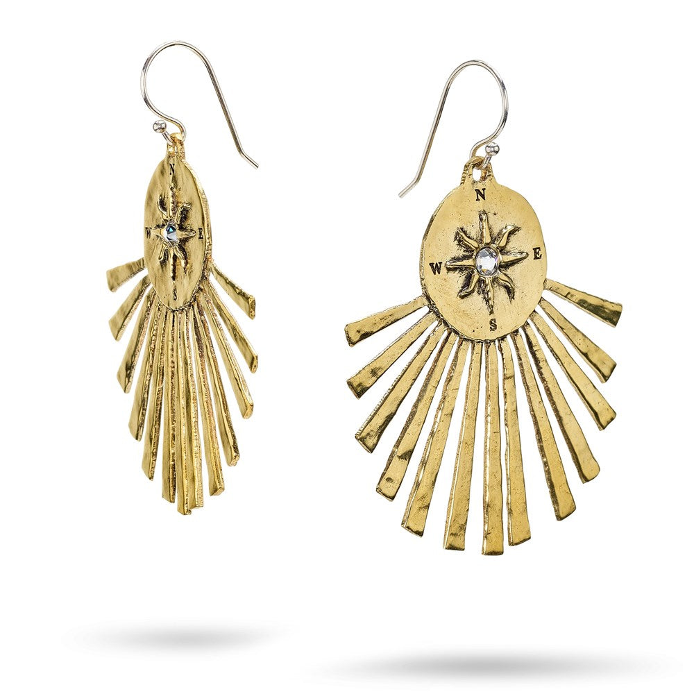 Astral Earrings - Brass-1