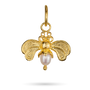 Crystal Honeypearl Bee Charm - Gold Plate-2