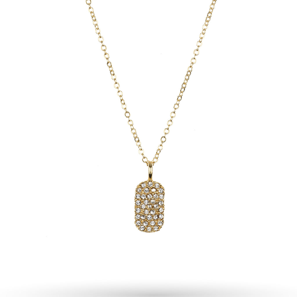 Cosmos Tag Necklace - Gold Plated