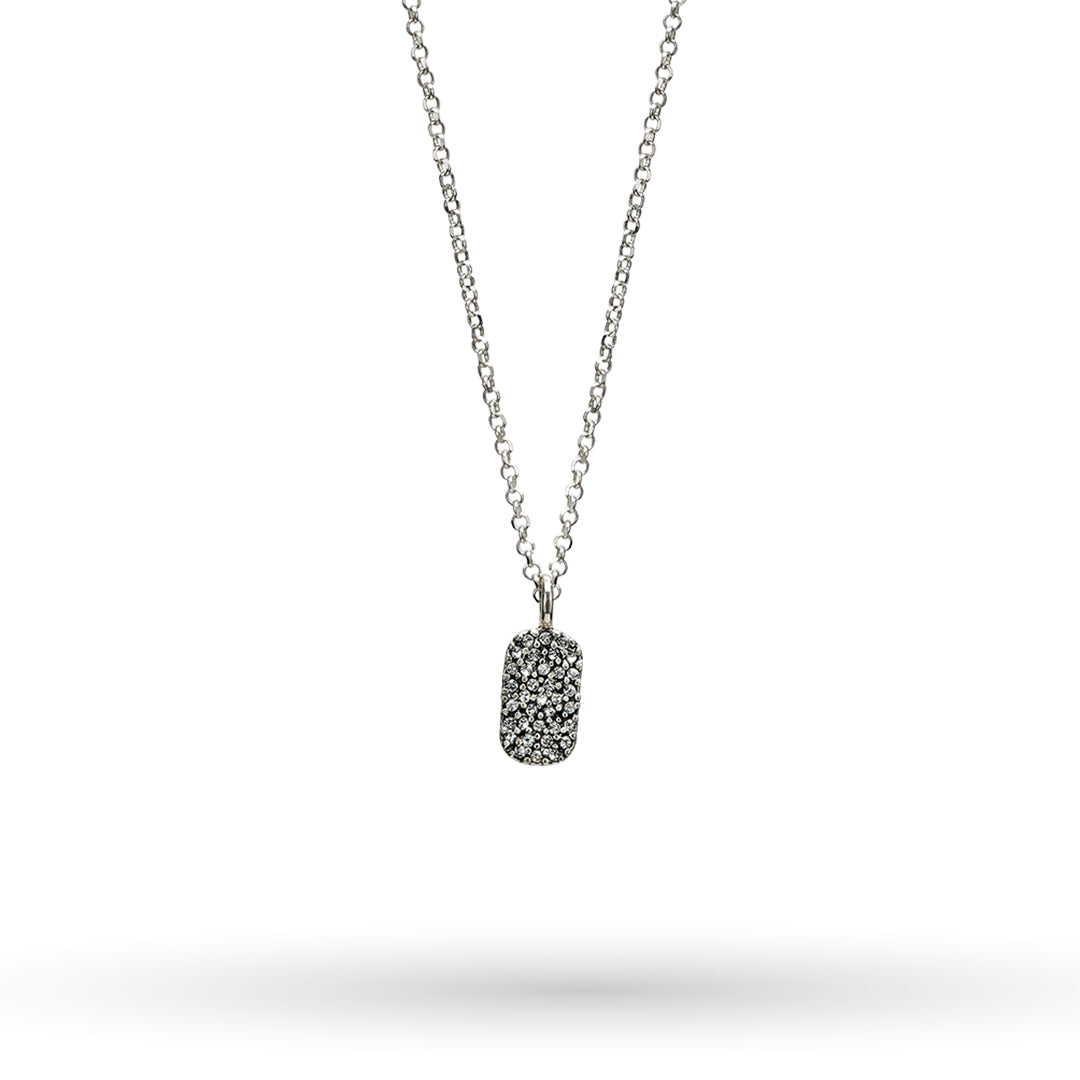 Cosmos Tag Necklace -  Sterling Silver-5