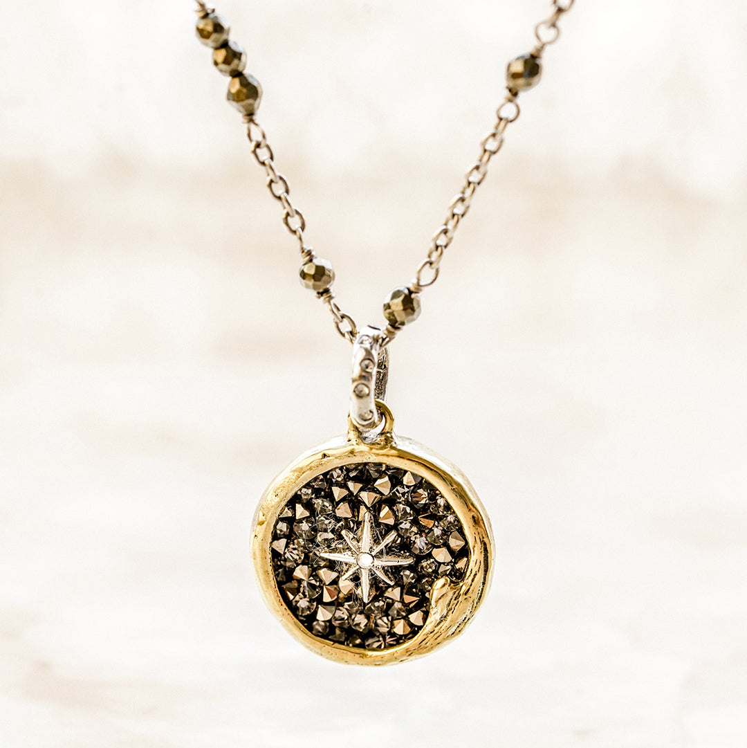 The Sea is Always Home Kristal Pendant & Lume Pyrite Chain - 18"-2