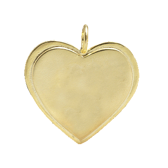 Intertwined Initials Pendant - Brass Heart Bond | Waxing Poetic Custom