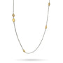 Oval Star Scatter Chain - Sterling Silver & Brass - 20"-1