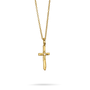 Peacemaker Cross Necklace - Gold Plate - 16"-1
