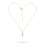 Peacemaker Cross Necklace - Gold Plate - 16"-2