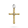 Poetic Cross with Pearl Pendant - Ceramic Coated Brass-1