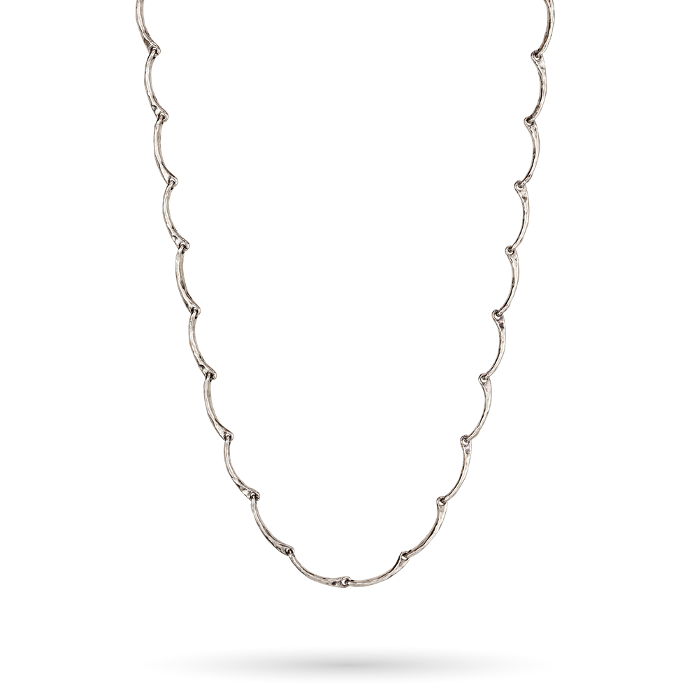 Reverie Scallop Necklace - Silver-3