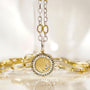 The Light of Stars Charm Brass on Twisted Link with Brass Rings Chain 18”-1