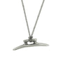 Silver Boat Cleat on Silver Chain-1