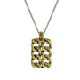 Brass Chain Tag on Silver Chain - Front-1