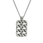 Brass Chain Tag on Silver Chain - Back-2