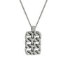 Brass Chain Tag on Silver Chain - Front-1