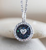 Cherishment Heart Charm Kristal Necklace - 18"-1