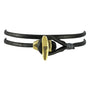 Men's wrap bracelet with boat cleat style closure-1