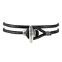 Men's Wrap Bracelet with Silver Boat Cleat Closure-1
