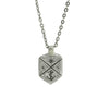Silver Coat of Arms Tag on Silver Necklace-1