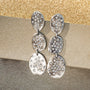 Found Again Starshower Oval Drop Post Earrings-3