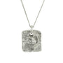 Men's Silver Cross Tag on Silver Chain - Back View-2