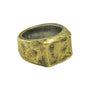 Men's Dark Oxy Brass and Silver Square Ring-1
