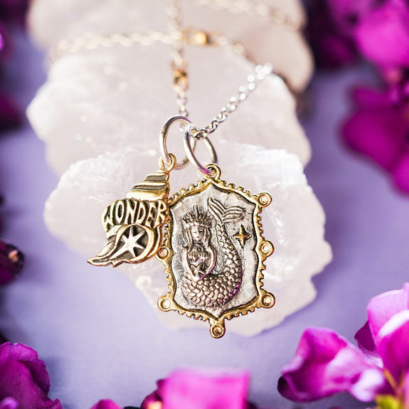 Lyric & Lore Charm Follow Mermaid Waxing Poetic